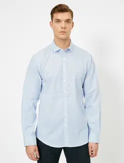 پیراهن نخی آستین بلند مردانه کوتون