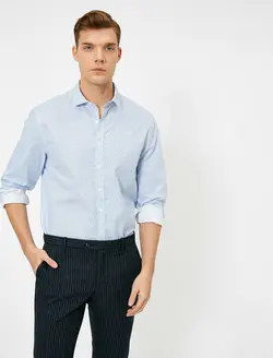 پیراهن نخی آستین بلند مردانه کوتون