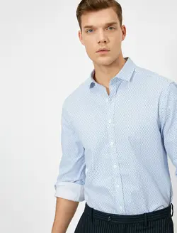 پیراهن نخی آستین بلند مردانه کوتون