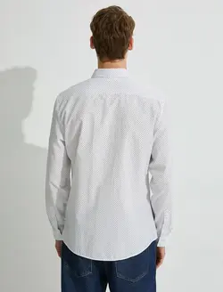 پیراهن آستین بلند طرح دار مردانه کوتون