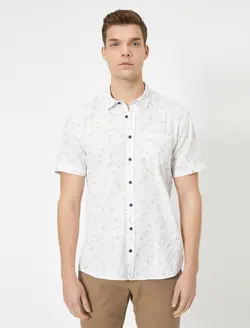 پیراهن آستین کوتاه طرح دار مردانه کوتون
