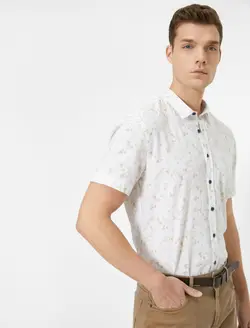 پیراهن آستین کوتاه طرح دار مردانه کوتون