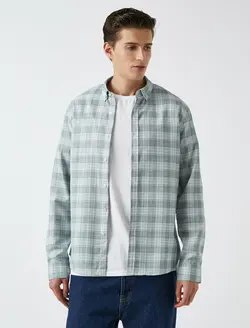 پیراهن چهارخانه مردانه کوتون