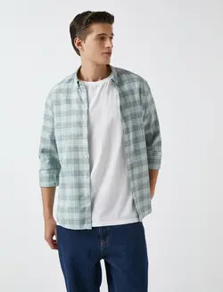 پیراهن چهارخانه مردانه کوتون