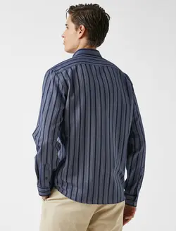 پیراهن راه راه یقه برگردان مردانه کوتون