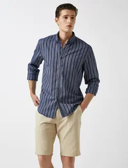 پیراهن راه راه یقه برگردان مردانه کوتون