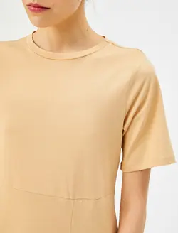 پیراهن میدی چاک دار نخی زنانه کوتون