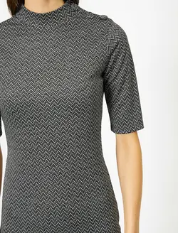 پیراهن میدی یقه ایستاده زنانه کوتون