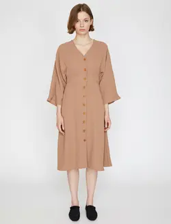 پیراهن میدی یقه هفت زنانه کوتون