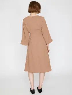 پیراهن میدی یقه هفت زنانه کوتون