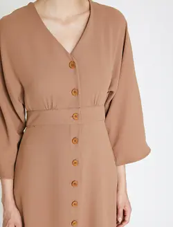 پیراهن میدی یقه هفت زنانه کوتون