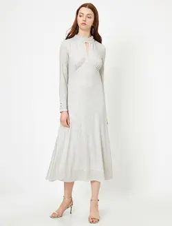 پیراهن بلند یقه ایستاده زنانه کوتون