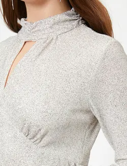 پیراهن بلند یقه ایستاده زنانه کوتون