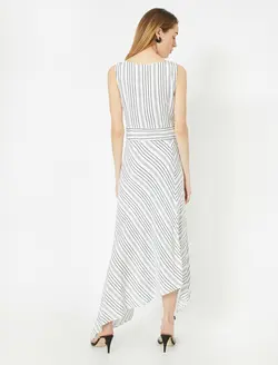 پیراهن بلند یقه آجری زنانه