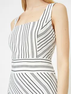 پیراهن بلند یقه آجری زنانه