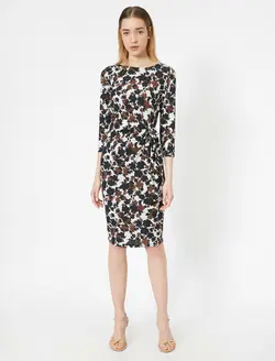 پیراهن میدی طرح دار زنانه کوتون