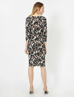 پیراهن میدی طرح دار زنانه کوتون