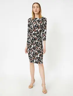 پیراهن میدی طرح دار زنانه کوتون