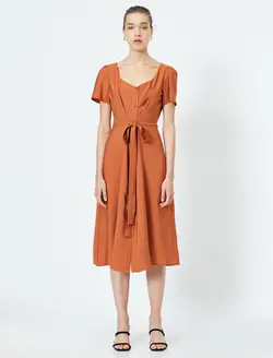 پیراهن میدی یقه دلبری زنانه کوتون