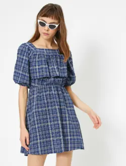 پیراهن کوتاه یقه آجری زنانه کوتون