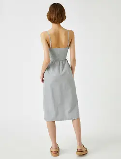 پیراهن میدی جلو دکمه دار زنانه کوتون