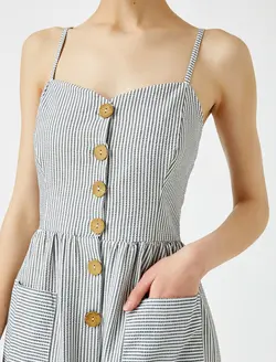 پیراهن میدی جلو دکمه دار زنانه کوتون