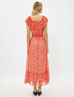 پیراهن بلند طرح دار زنانه