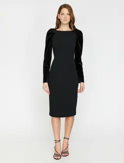 پیراهن میدی آستین بلند زنانه کوتون