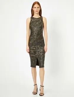 پیراهن میدی چاک دار زنانه کوتون