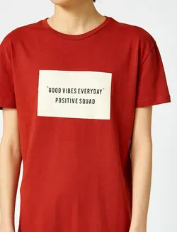 پیراهن کوتاه نخی نوشته دار زنانه کوتون