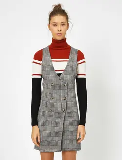 سارافون کوتاه یقه هفت زنانه کوتون