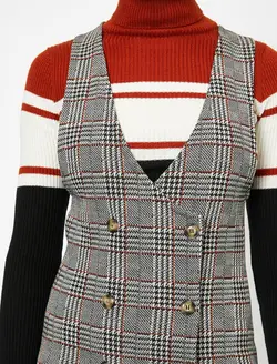 سارافون کوتاه یقه هفت زنانه کوتون