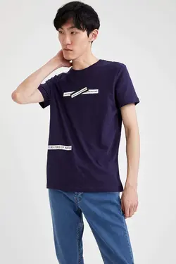 تی شرت جذب نخی نوشته دار مردانه دفاکتو