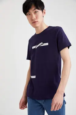 تی شرت جذب نخی نوشته دار مردانه دفاکتو