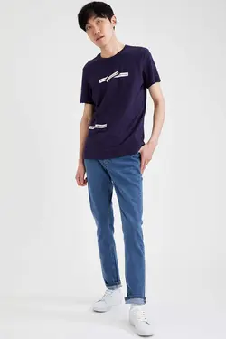 تی شرت جذب نخی نوشته دار مردانه دفاکتو