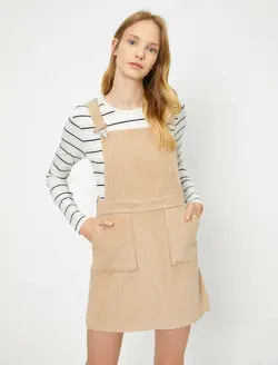 سارافون کوتاه جیب دار زنانه کوتون