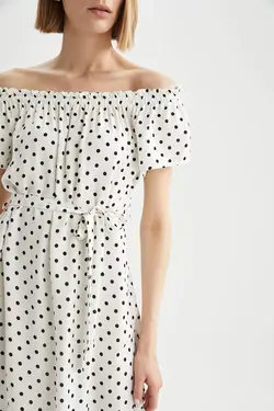 پیراهن میدی یقه باز زنانه