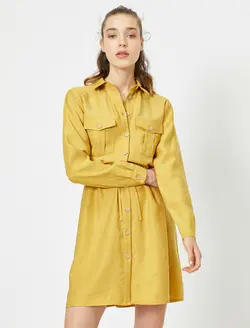 پیراهن کوتاه دکمه دار زنانه کوتون