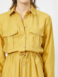 پیراهن کوتاه دکمه دار زنانه کوتون