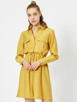 پیراهن کوتاه دکمه دار زنانه کوتون