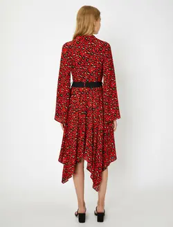 پیراهن میدی طرح دار زنانه کوتون