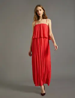 پیراهن بلند یقه باز زنانه