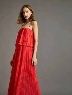 پیراهن بلند یقه باز زنانه