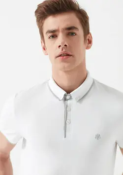 پولوشرت سه دکمه جذب نخی مردانه