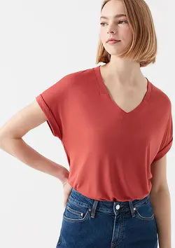 تی شرت ویسکوز یقه هفت زنانه