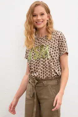 تی شرت پولک دار زنانه یو اس پولو