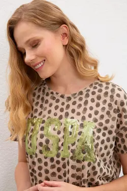 تی شرت پولک دار زنانه یو اس پولو