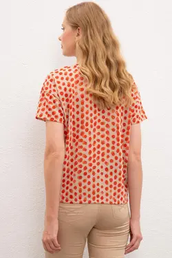 تی شرت نوشته دار پولک دوزی زنانه یو اس پولو