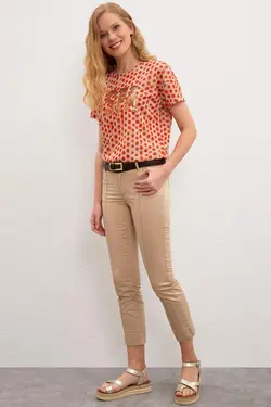 تی شرت نوشته دار پولک دوزی زنانه یو اس پولو