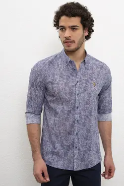 پیراهن نخی جذب مردانه یو اس پولو